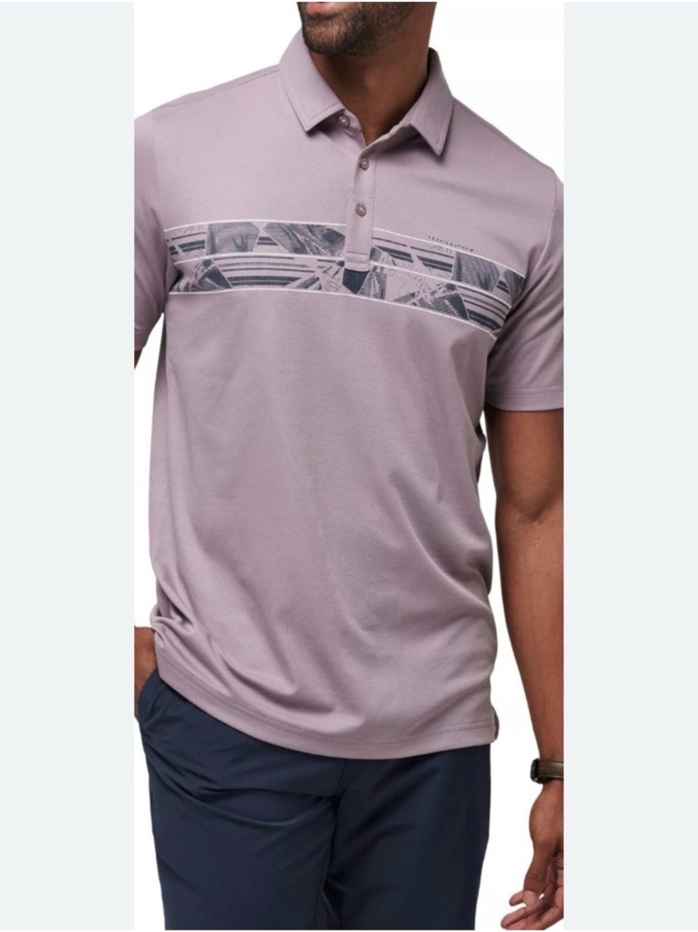 Travis Mathew Men's Papaya groves perfect polo golf shirt size XXL